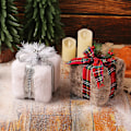 Miniatyrbillede 3 af 8: Farverige Miniature Gaveæske Ornament Julepynt Miniature G White