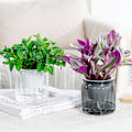 Miniatyrbild 3 av 8: Runda självvattnande blomkrukor Hydroponics er självabsorberande W Gray