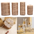 Miniatyrbillede 5 af 8: Naturlig hamp linned reb snoet burlap jute snor reb streng D 80m
