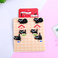 Miniatyrbillede 5 af 8: 6 stk. sorte katte frugtgaffel e tandstik gadgets killing dessert de