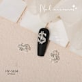 Miniatyrbillede 1 af 8: 3 Stk Nail Art Charm 3D Butterfly Moon Rhinestones Love Nail Dri C 3Pcs