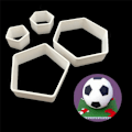 Miniatyrbillede 1 af 8: Unikke 4 stk. Sugarcraft Fodbold Fondant Form Cookie ter Kage D