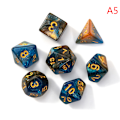Miniatyrbild 1 av 8: 7st Set Bärbara leksaker för barn Polyhedral D4 D6 D8 D1 A5