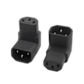 Miniatyrbillede 3 af 8: 10A 3Pin IEC-stik nede OP 90 vinklet IEC 320 C14 han til C1 A3