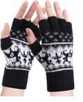 Fingerlösa handskar - Dam Vintervarma Handskar Half Finger Vantar Stickade Handskar Ull Vantar För kallt väder Vindtäta