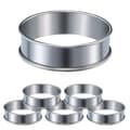 Tårtform i rostfritt stål 6 st Non-stick Muffin Ringar Crumpet Ringform