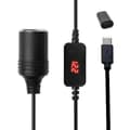 Miniatyrbillede 3 af 5: USB C PD Hun Type C Han til 12V Bil Stik Strømkabel med Spændingsdisplay