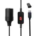Miniatyrbillede 1 af 5: USB C PD Hun Type C Han til 12V Bil Stik Strømkabel med Spændingsdisplay