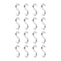S-krokar i rostfritt stål 16-pack Silver 7 cm