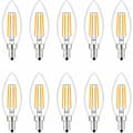 Små skruvbara LED-lampor, 10-pack E14 Kronljus Dimbar, Glödlampor 40W E14/SES Ekvivalent
