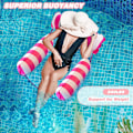 Miniatyrbild 5 av 5: 2 st Flytande Uppblåsbar Hängmatta, Uppblåsbar Pool Float 4-i-1-XF9-