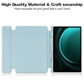 Miniatyrbild 4 av 5: For Samsung Galaxy Tab S9 Fe+ 360 Rotation Transparent Smart Case with Keyboard Sky Blue