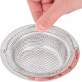 Miniatyrbilde 2 av 9: Holdbar rustfri oppvaskkum-sil med praktisk håndtak silver 50