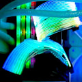 Pikkukuva 3 / 11: PC-kotelo- PSU-jatkojohto RGB-kaapeli 24Pin PCI-E GPU 8PinX2, 8PinX3 Neon-värijohto ARGB Streamer-siirtoadapteri 5V3Pin Musta Black 24p