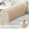 Miniatyrbild 4 av 5: Fåtöljöverdrag armstöd stretch soffa armstödsskydd armstödsöverdrag för stolar (FMY) Beige