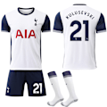 Miniatyrbild 1 av 2: Tottenham Hotspur 2024-2025 Barn- och Vuxen Hemmafotbollströja Nr 21 Kulusevski XL