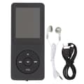 MP3 Player 1.8 inch Screen 64GB Memory Card Multifunctional Portable MP3 Music Player Black-FF-