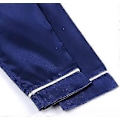 Miniatyrbild 4 av 4: Barn Småbarn Baby Flicka Pojke Satin Pyjamas Set Lång Kort Ärm Knäppning Pyjamasskjorta Topp+byxor Underdelar Sovkläder Outfits Blu-XF10- Blue 4-5 Years