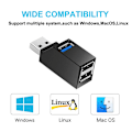 Pikkukuva 2 / 5: USB-hubi, Mini USB 3.0 -hubi tai kannettava sovitin (3 porttia)