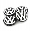 Miniatyrbillede 1 af 5: 4-pak - Volkswagen VW Navkapsler / Hjulnavs-emblem - Bil Sølv