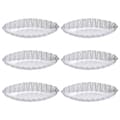 6 pcs egg molds, boat-shaped cake molds, aluminum muffin molds, reusable baking tools-FF-