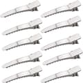40 pcs Alligator Hair Clips Grip Silver-FF-