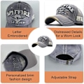 Miniatyrbild 4 av 5: Vintage keps män Spark Letters Kep Snapback Hip Hop Flat