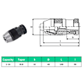Miniatyrbild 7 av 7: vidaXL Snabbchuck MT2-B18 med 16 mm spännvidd-XF3-