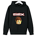 Pikkukuva 1 / 2: Teini-ikäiset pojat tytöt Roblox Huppari Pitkähihainen pusero Musta Black 7-8Years