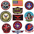 Pikkukuva 1 / 5: Maverick American American Lippu Silitys- ja Ompelettavat Laatat (11-pakkaus)