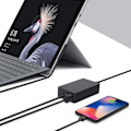 Miniatyrbillede 5 af 5: 44W Surface Pro oplader (med 5V 1A USB magnetisk grænseflade), Su