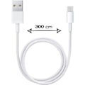Miniatyrbild 1 av 4: 3 meter Typ C-kabel för Samsung Galaxy A51 Snabbladdning-Dataöverföring Vit