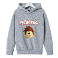 Miniatyrbild 1 av 2: Roblox Huvtröja för Tonåringar, Pojkar och Flickor, Långärmad, Grå Gray 7-8Years