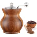 Pepper Mill Set Manual Wood Hand Crank Salt Grinder with Adjustable Coarseness Spice Grinders-FF-