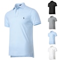 Pikkukuva 4 / 5: Miesten lyhythihainen puuvillapikeepaita harmaa harmaa Grey-XF9- Grey L