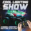 Pikkukuva 4 / 7: Monsteriauto Lelut, 2.4GHz RC Monsteriautot Pojille, 1:20 Dinosaur RC Autot Valoilla ja Musiikilla, Kauko-ohjattava Stunt-auto, 360° Pyöriminen, Lapsille Green