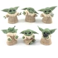 Miniatyrbillede 1 af 4: 6 stk/sæt Baby Yoda Grogu Mandalorian actionfigur legetøj 6 styles