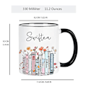 Miniatyrbild 2 av 5: Taylor Swift album kaffemugg för sångarfans, tekopp merch för fans Swiftie kvinnor och flickor