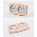 Miniatyrbilde 1 av 4: Digital termometer og hygrometer, 2 i 1 trehygrometer badstue termometer dobbel urskive badstue temperaturmåler damprom fuktighetsmåler