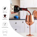 Miniatyrbilde 4 av 6: Vinglassett med 4, 53 cl Rustfritt Stål Vinglass, Knusesikkert & Bærbart Stilkglass i Metall for Utendørs, Reiser, Camping og P Rose Gold