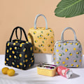 Pikkukuva 1 / 7: Söta Citron Kannettavat Vedenpitävät Vetoketjulliset Lounaspussikellot Keltainen yellow 22*15*17cm