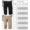 Pikkukuva 2 / 3: Miesten 3/4 Pitkät Joustavat Shortsit Vyötärö Cargo Combat Kolmeneljäsosahousut Musta-XF9- Black 2XL