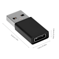 Pikkukuva 2 / 7: 2kpl USB 3.0 A uros - USB-C 3.1 tyyppi C naaras OTG datalatausadapterimuunnin musta
