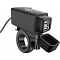 Miniatyrbillede 1 af 5: Vandtæt motorcykel USB-oplader med kontakt 5V dobbelte porte-XF3-
