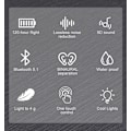 Miniatyrbilde 9 av 11: INF Trådløse Bluetooth 5.0 Hodetelefoner med doble dynamiske høyttalere Svart