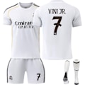 Miniatyrbild 1 av 2: 2526 Ny Real Madrid Fotbollströja med Korta Ärmar för Vuxna och Barn - Flera Stilar No.7 VINI JR. No.7 VINI JR. 24
