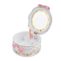 Miniatyrbilde 7 av 8: Musikkboks Miniatyr Roterende Ballerina Jente Smykkeskrin Oppbevaring for Barn Jenter (Hvit) 0.5