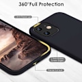 Pikkukuva 3 / 6: iPhone 12 Kumipäällysteinen Mattamusta Silikonikuori