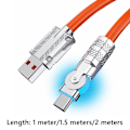 Pikkukuva 2 / 9: Type-C Latauskaapeli Puhelinlatauskaapeli ORANSSI 1 M 1 M Oranss Orange 1 m-1 m