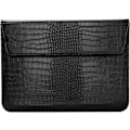 Miniatyrbild 1 av 5: Laptop Case for 14 inch Computer, Crocodile Skin Pattern PU Leather Flip Cover Sleeve Black